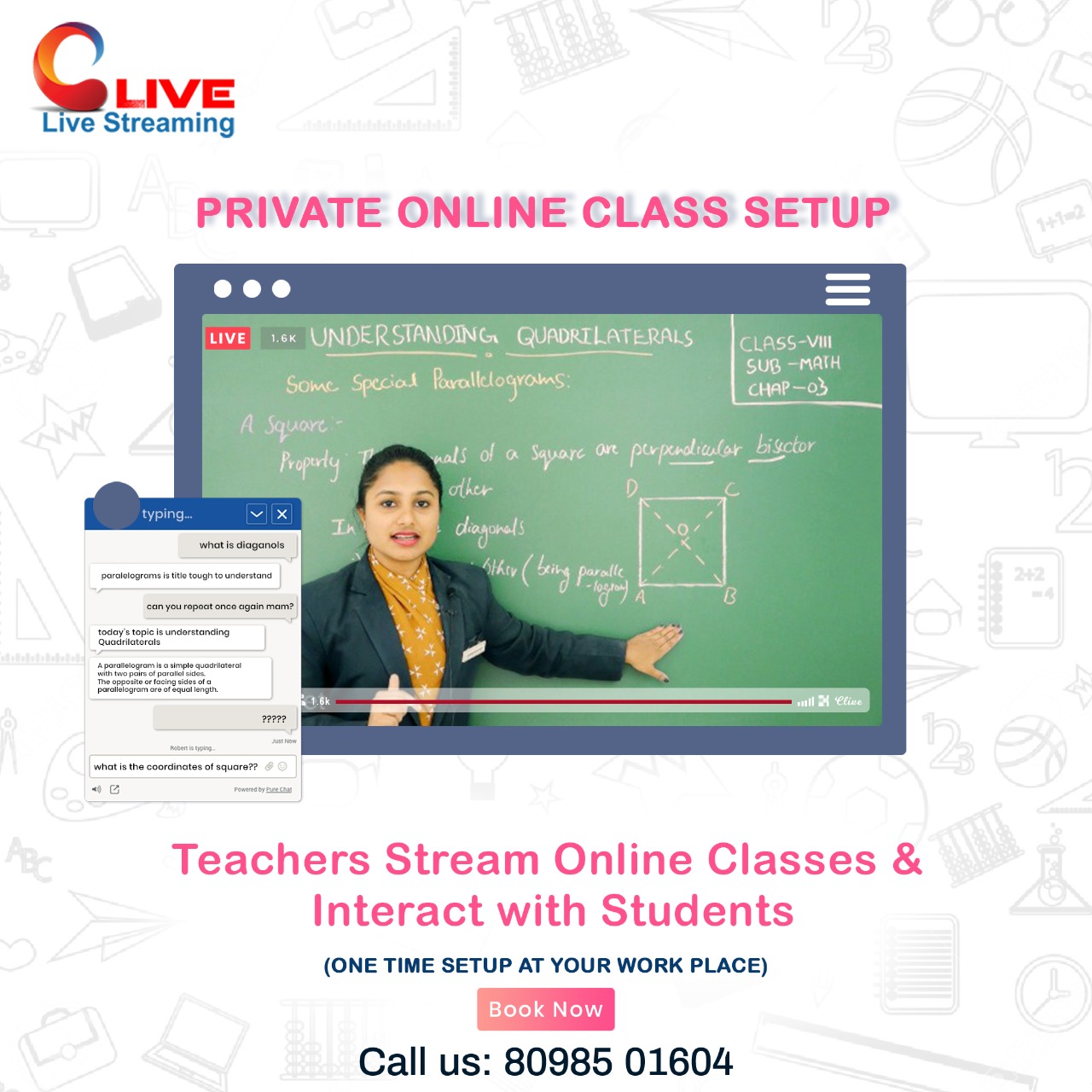 C Live helps in live streaming online classes on various digital platforms for education industries